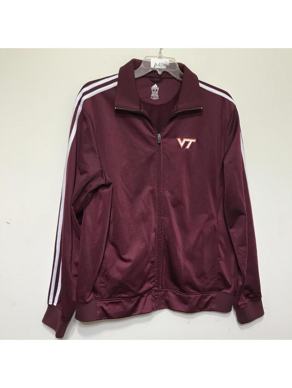 Adidas Jacket  Virginia Tech Hokies Men L Collegiate Licensed Product Full Zip